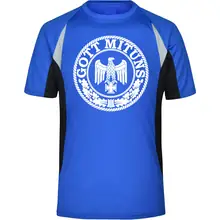 Herren Sportshirt - Gott mit uns, Adler Vorderseite