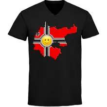 Herren V-Ausschnitt T-Shirt - Deutschland, Fahne - gewählte Variante