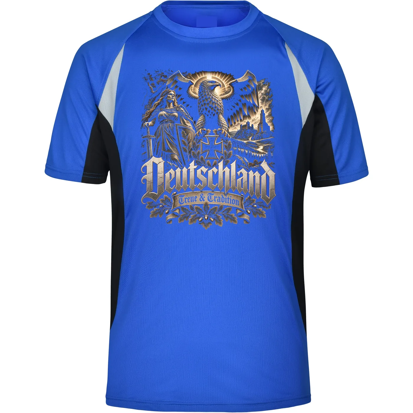 Herren Sportshirt - Deutschland Adler, Treue & Tradition