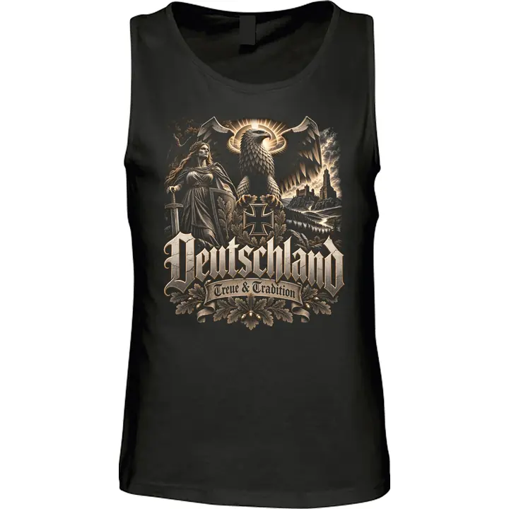 Herren Standard Tanktop - Deutschland Adler, Treue & Tradition
