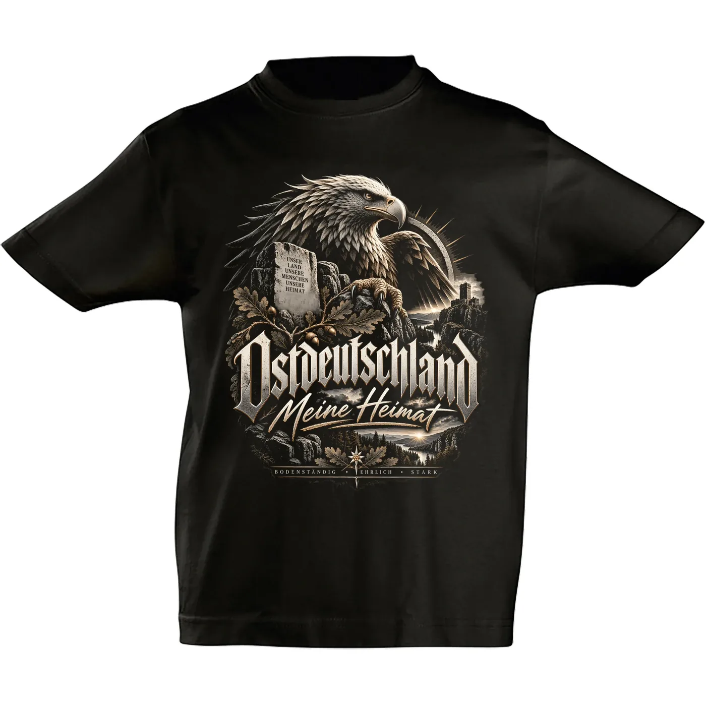 Kinder T-Shirt - Ostdeutschland Adler, Meine Heimat