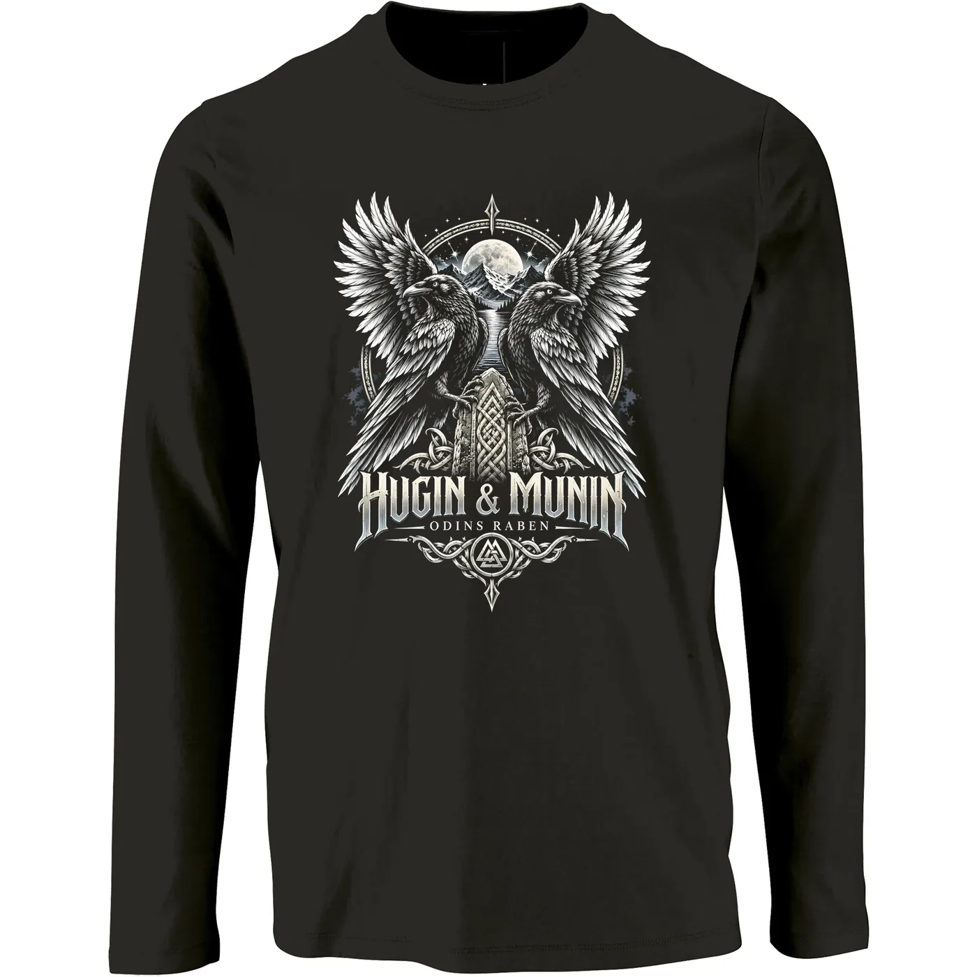 Herren Langarm Shirt - Odins Raben, Hugin & Munin