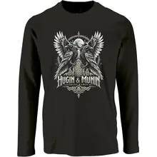 Herren Langarm Shirt - Odins Raben, Hugin & Munin - gewählte Variante