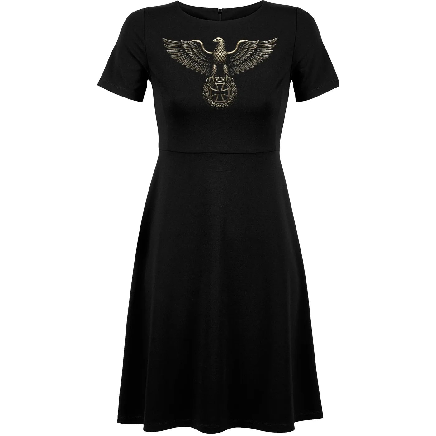 Damen kurzarm Kleid - Adler, Eisernes Kreuz