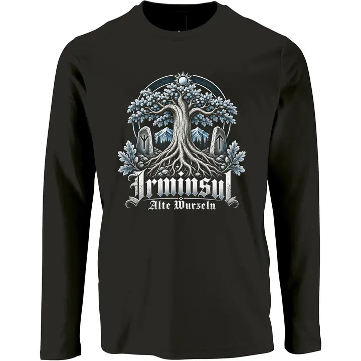 Herren Langarm Shirt - Irminsul, Alte Wurzeln