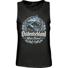Herren Standard Tanktop - Ostdeutschland, Meine Heimat Blau Vorderseite
