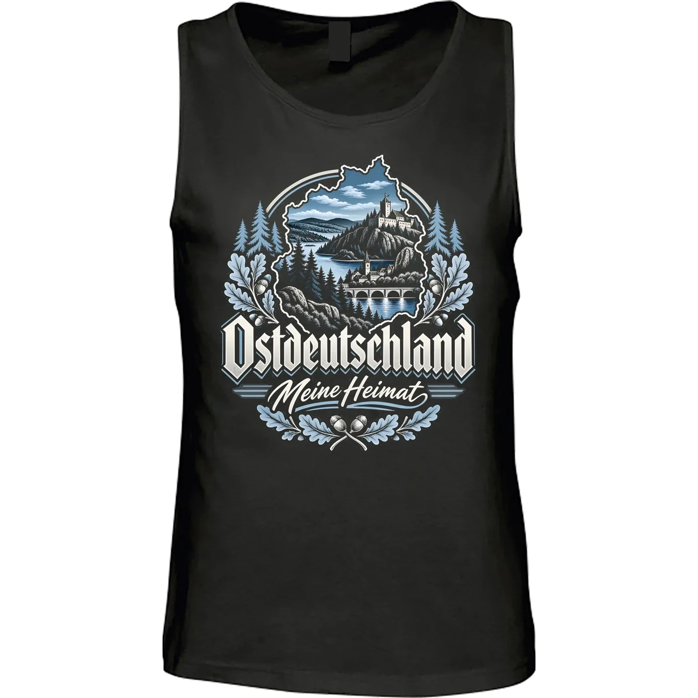 Herren Standard Tanktop - Ostdeutschland, Meine Heimat Blau