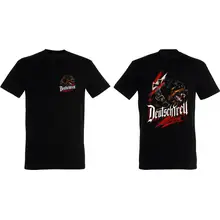 Herren T-Shirt - Deutschtreu, Wachsam Vorder- und Rückseite