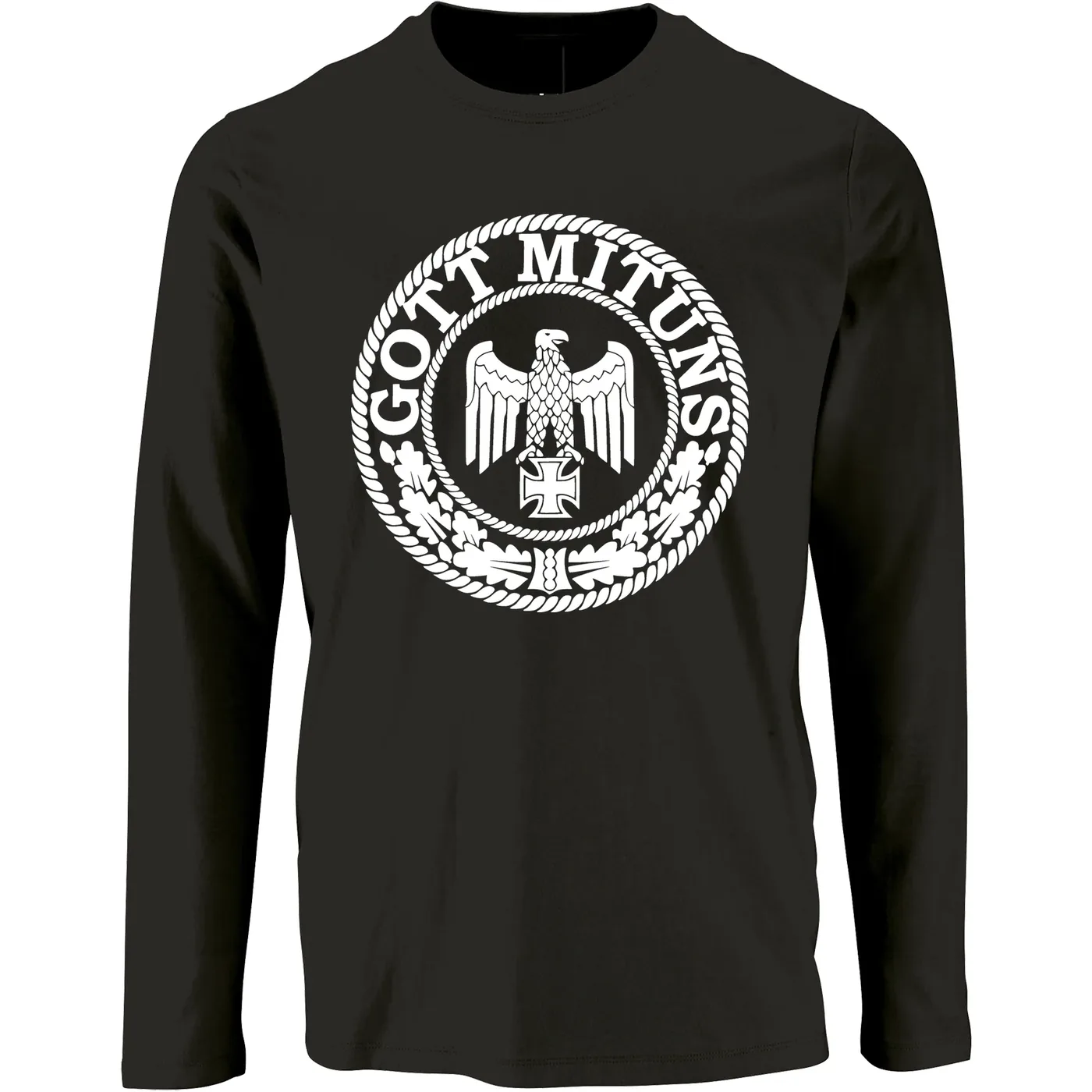 Herren Langarm Shirt - Gott mit uns, Adler