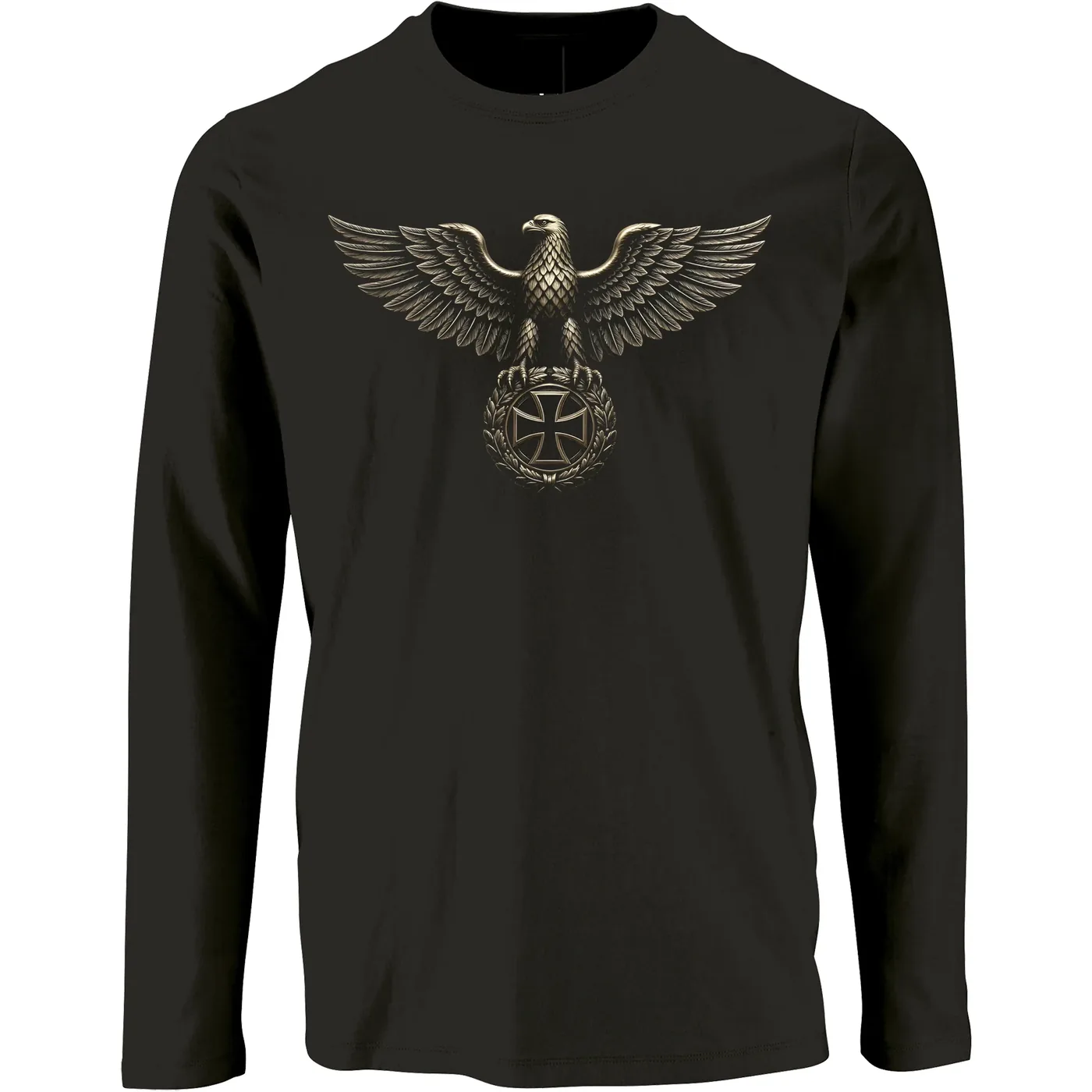 Herren Langarm Shirt - Adler, Eisernes Kreuz
