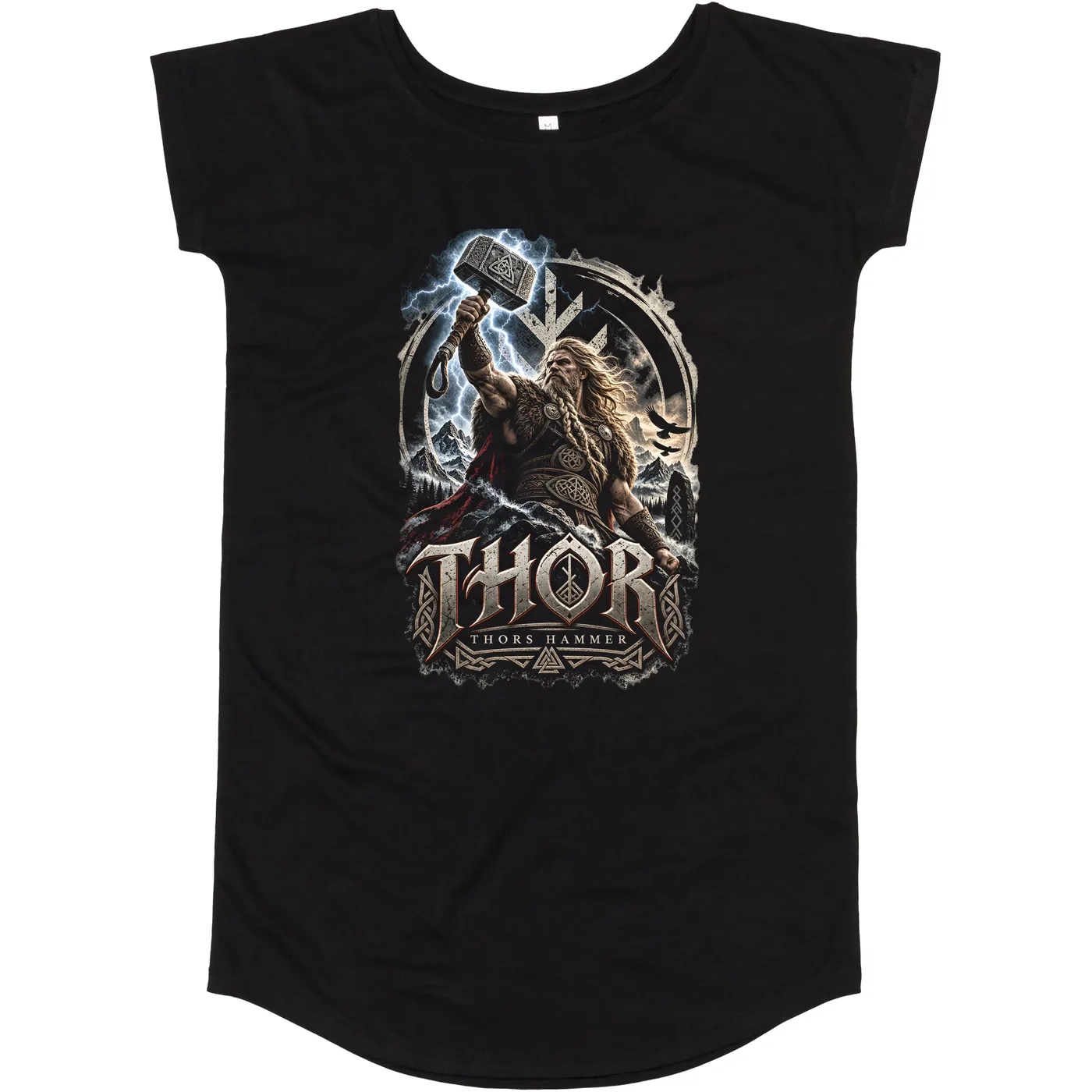 Damen T-Shirt Kleid - Thor, Thors Hammer