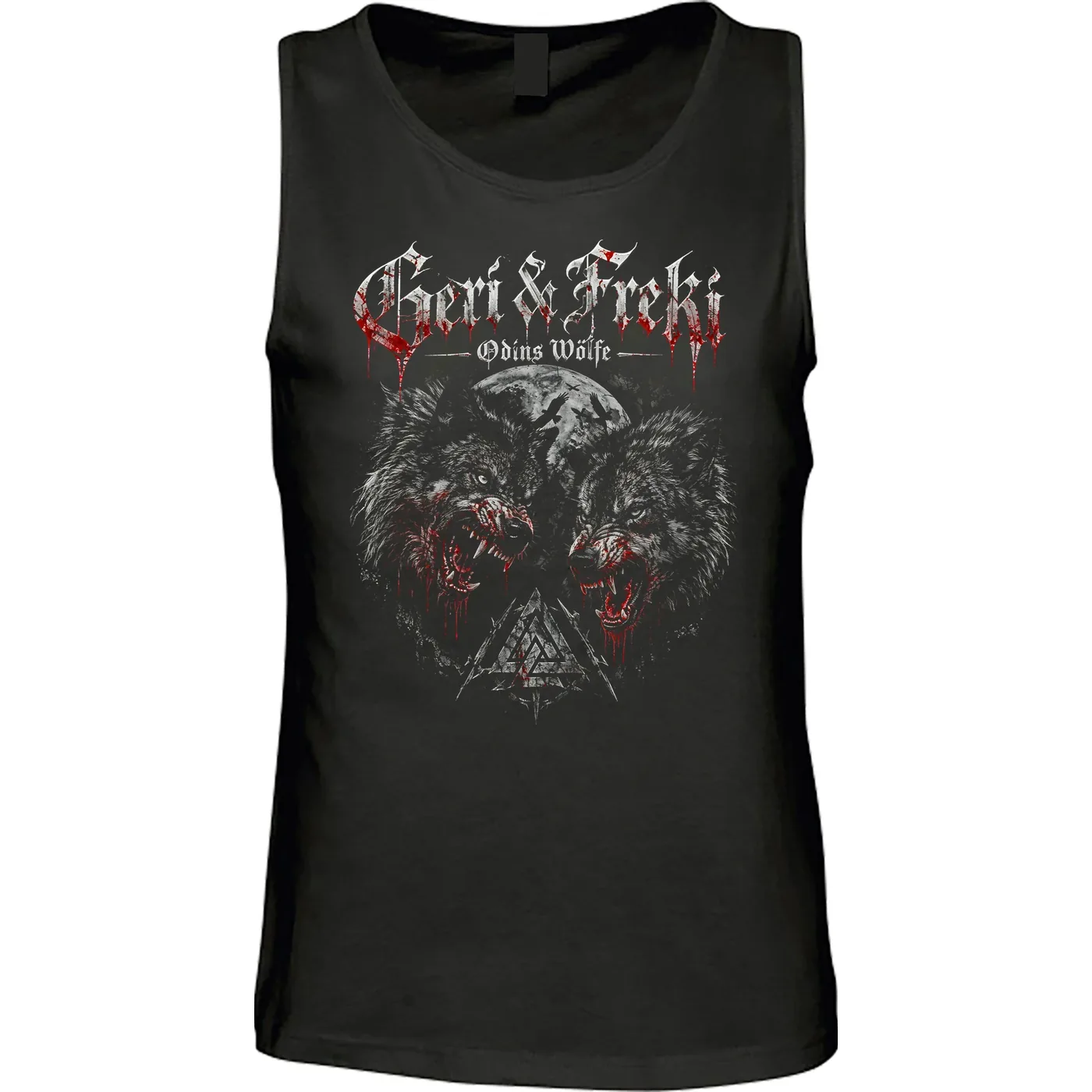 Herren Standard Tanktop - Geri & Freki, Odins Wölfe