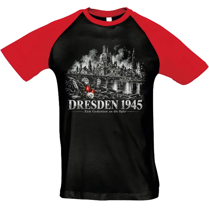 Herren T-Shirt "Bragi" - Dresden 1945, Zum Gedenken an die Opfer