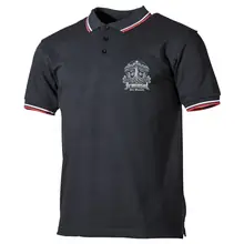 Herren Poloshirt "Schwarz Weiß Rot" - Irminsul, Alte Wurzeln Vorderseite
