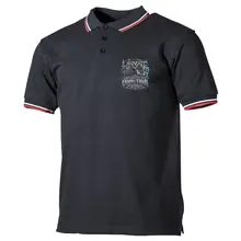Herren Poloshirt "Schwarz Weiß Rot" - Nordische Götter, Odin & Thor Vorderseite