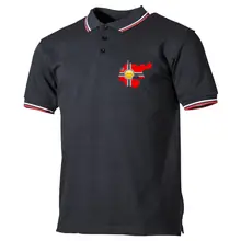 Herren Poloshirt "Schwarz Weiß Rot" - Deutschland, Fahne Vorderseite