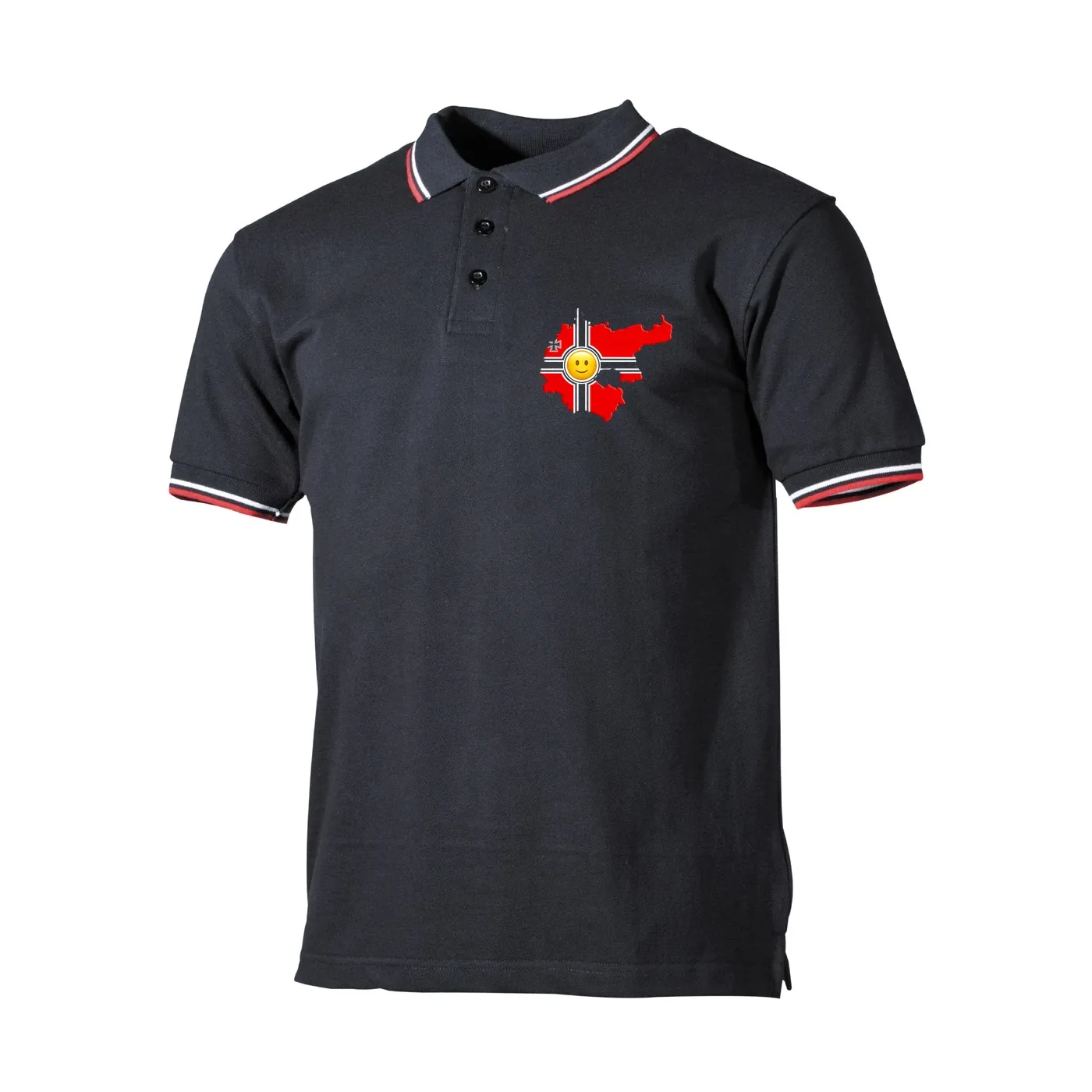 Herren Poloshirt "Schwarz Weiß Rot" - Deutschland, Fahne