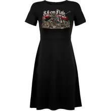 Damen kurzarm Kleid - 8,8cm Flak Vorderseite