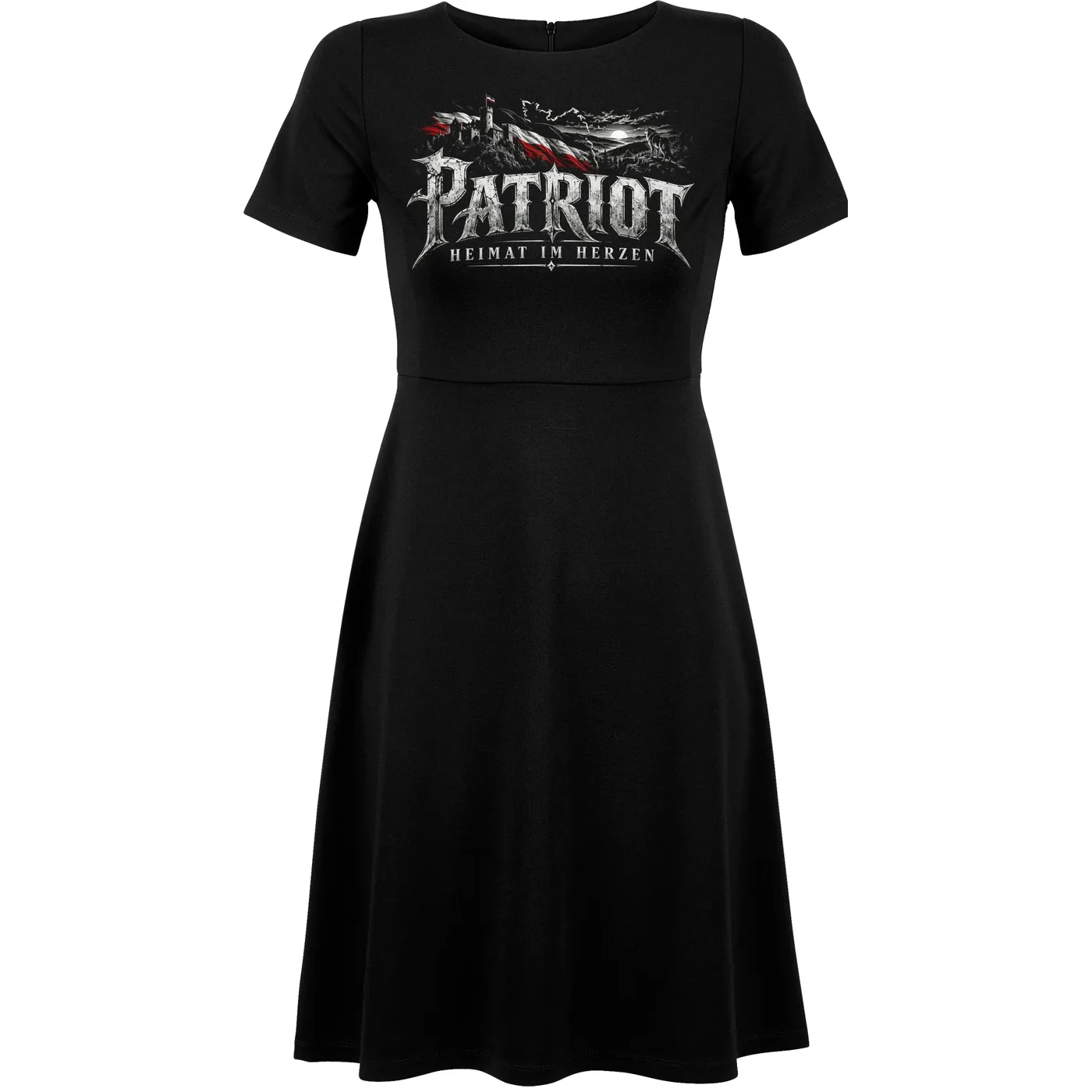 Damen kurzarm Kleid - Patriot, Heimat im Herzen
