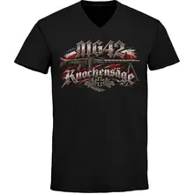 Herren V-Ausschnitt T-Shirt - Mg 42, Knochensäge - gewählte Variante