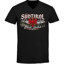 Herren V-Ausschnitt T-Shirt - Südtirol bleibt deutsch, Heimat - gewählte Variante