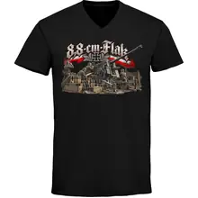 Herren V-Ausschnitt T-Shirt - 8,8cm Flak - gewählte Variante