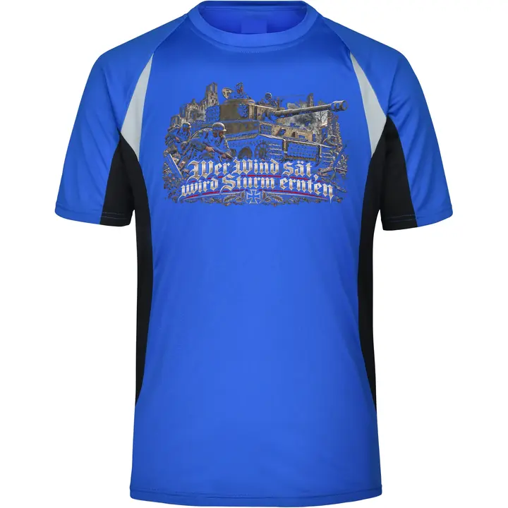 Herren Sportshirt - Wer wind sät wird Sturm ernten