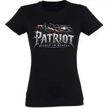 Damen T-Shirt - Patriot, Heimat im Herzen Vorderseite