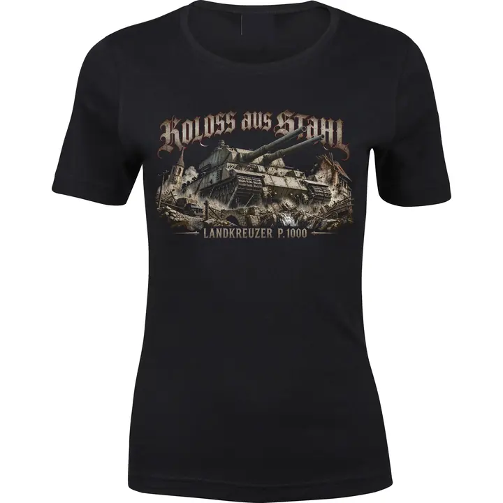 Damen Premium T-Shirt - Koloss aus Stahl, Landkreuzer P1000