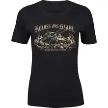 Damen Premium T-Shirt - Koloss aus Stahl, Landkreuzer P1000 Vorderseite