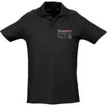 Herren Standard Poloshirt - Sturmgewehr 44, Stahlhelm Vorderseite