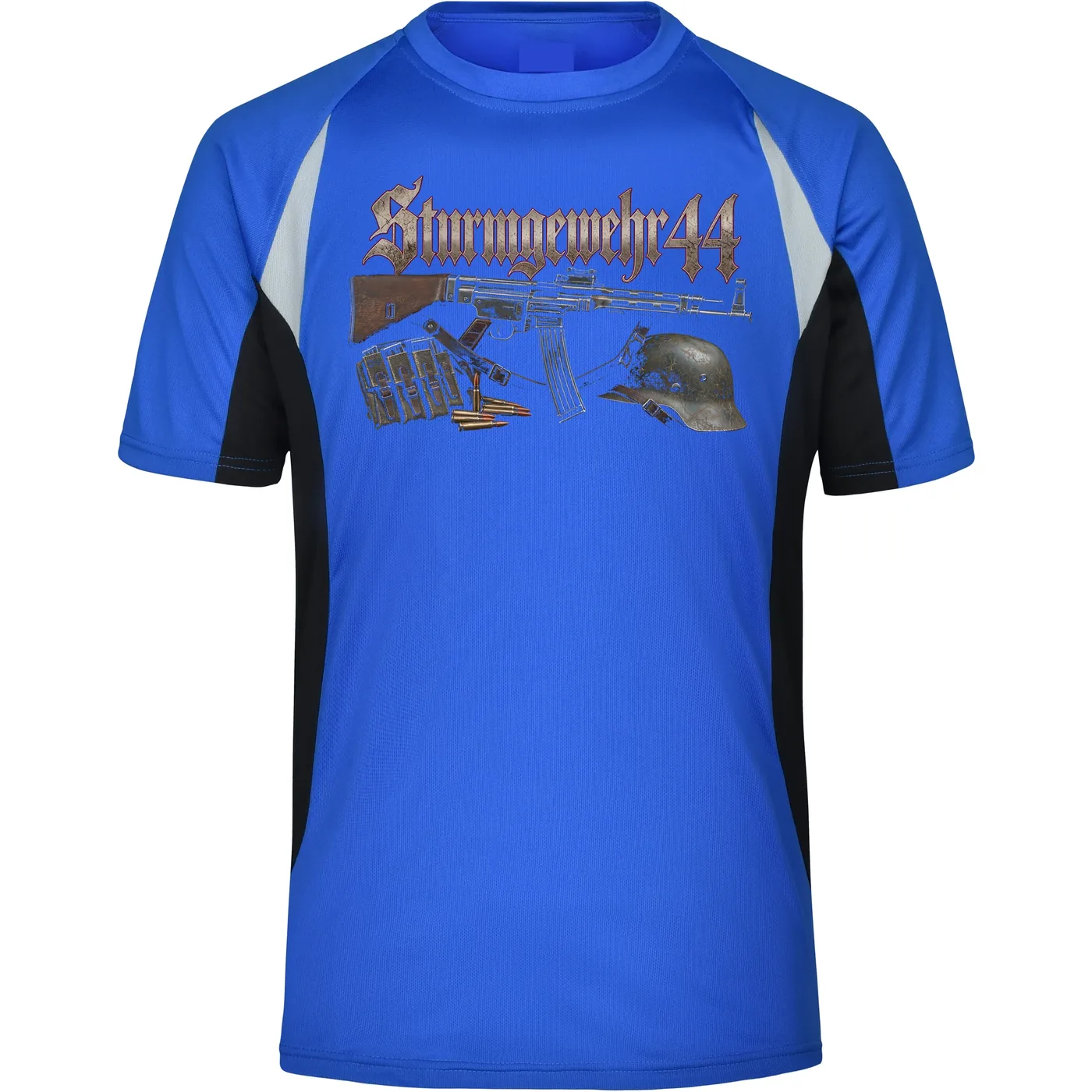Herren Sportshirt - Sturmgewehr 44, Stahlhelm