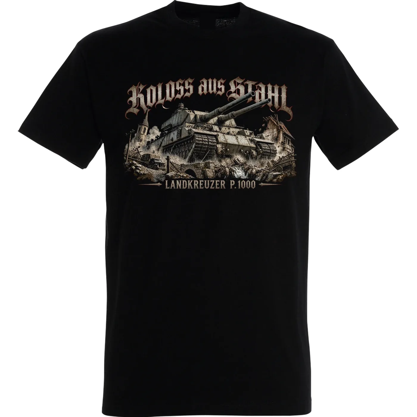 Herren T-Shirt - Koloss aus Stahl, Landkreuzer P1000