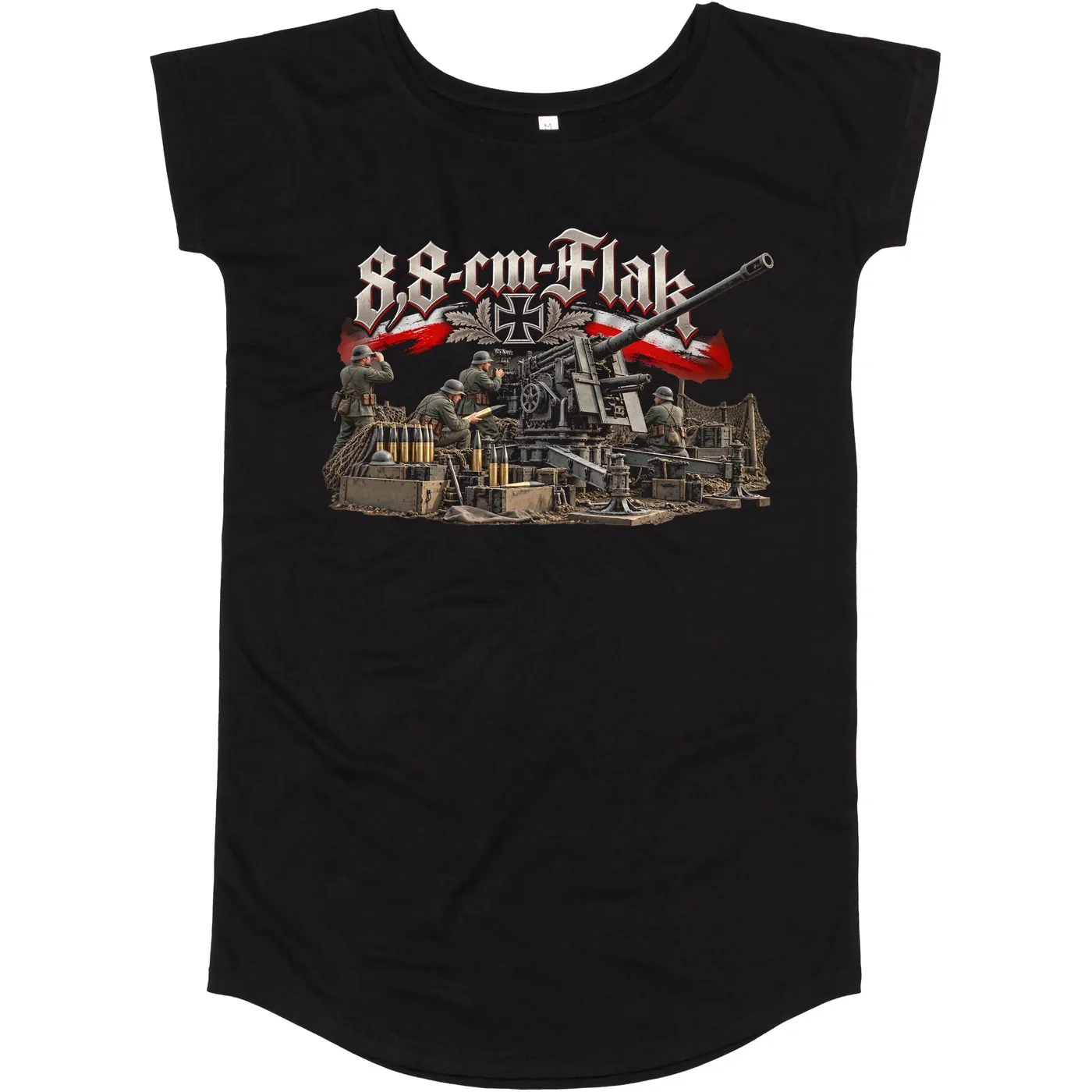 Damen T-Shirt Kleid - 8,8cm Flak