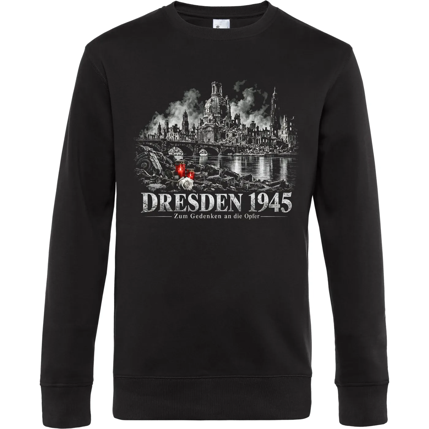 Herren Pullover - Dresden 1945, Zum Gedenken an die Opfer