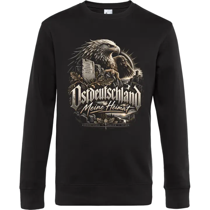 Herren Pullover - Ostdeutschland Adler, Meine Heimat