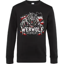 Herren Pullover - Werwolf Germany, Schwarz Weiß Rot - gewählte Variante