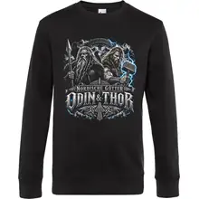 Herren Pullover - Nordische Götter, Odin & Thor Vorderseite