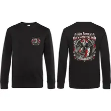Herren Pullover - Für Familie Volk und Vaterland, Fahne Vorder- und Rückseite