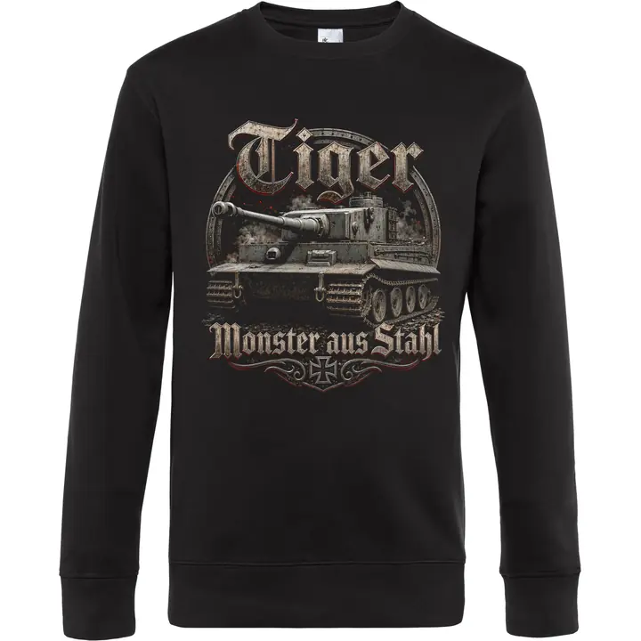 Herren Pullover - Tiger, Monster aus Stahl
