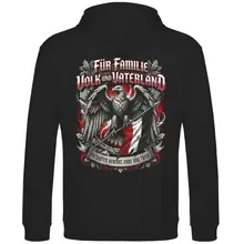 Kinder Kapuzenpullover - Für Familie Volk und Vaterland, Fahne Rückseite