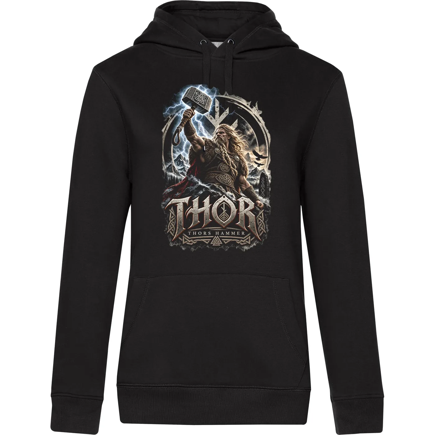 Damen Kapuzenpullover - Thor, Thors Hammer