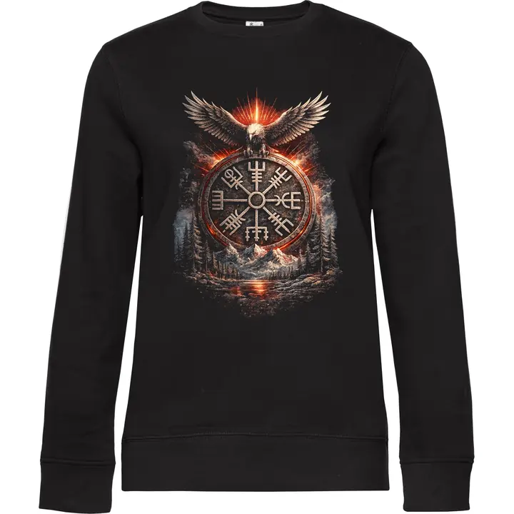 Damen Pullover - Vegvisir mit Adler