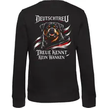 Damen Pullover - Deutschtreu, Treue kennt kein Wanken Rückseite