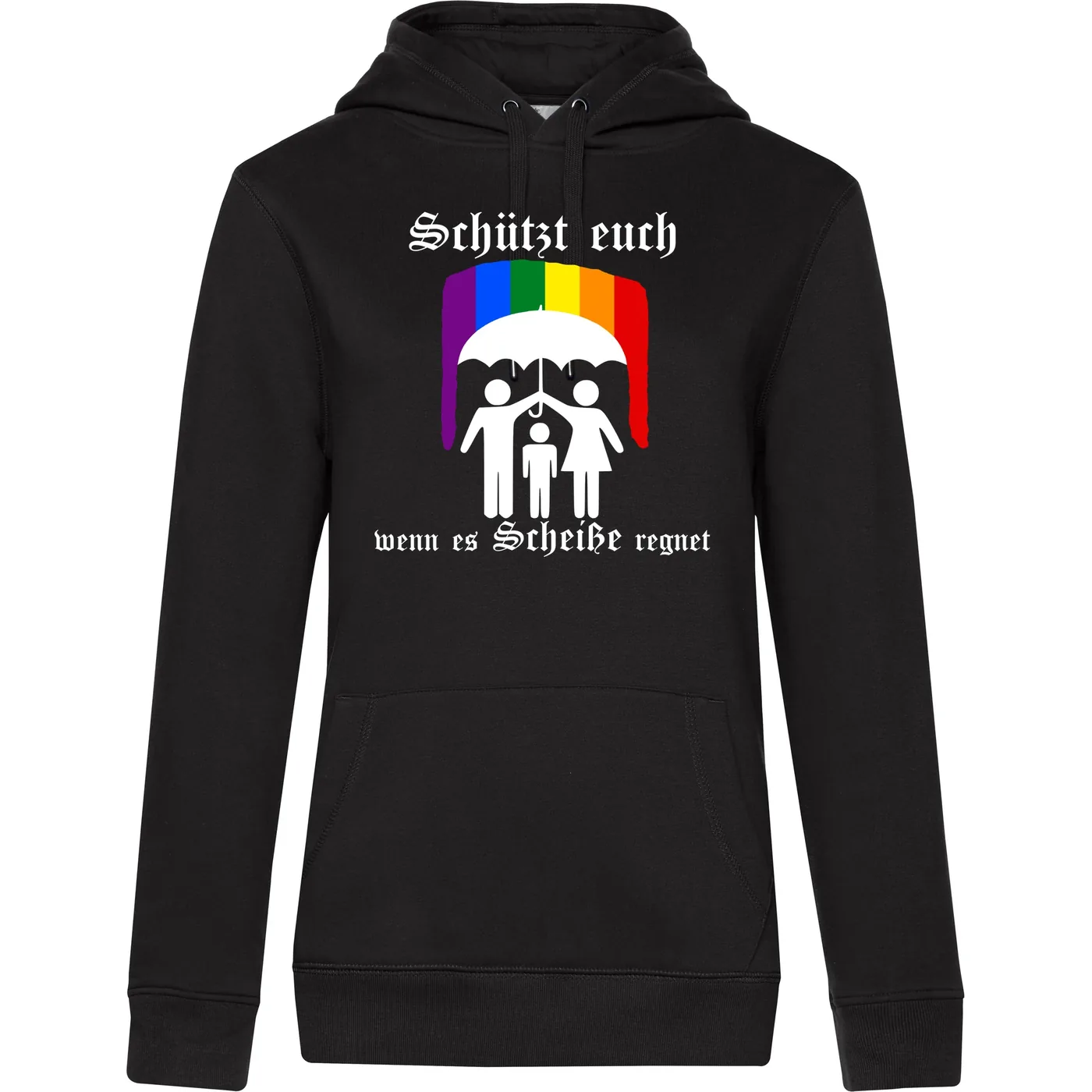 Damen Kapuzenpullover - Schützt euch wenn es Scheiße regnet