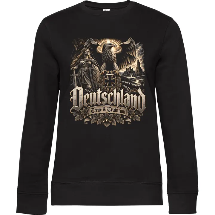 Damen Pullover - Deutschland Adler, Treue & Tradition