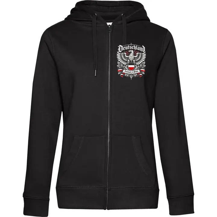 Damen Kapuzenjacke - Deutschland Adler, Heimat & Stolz