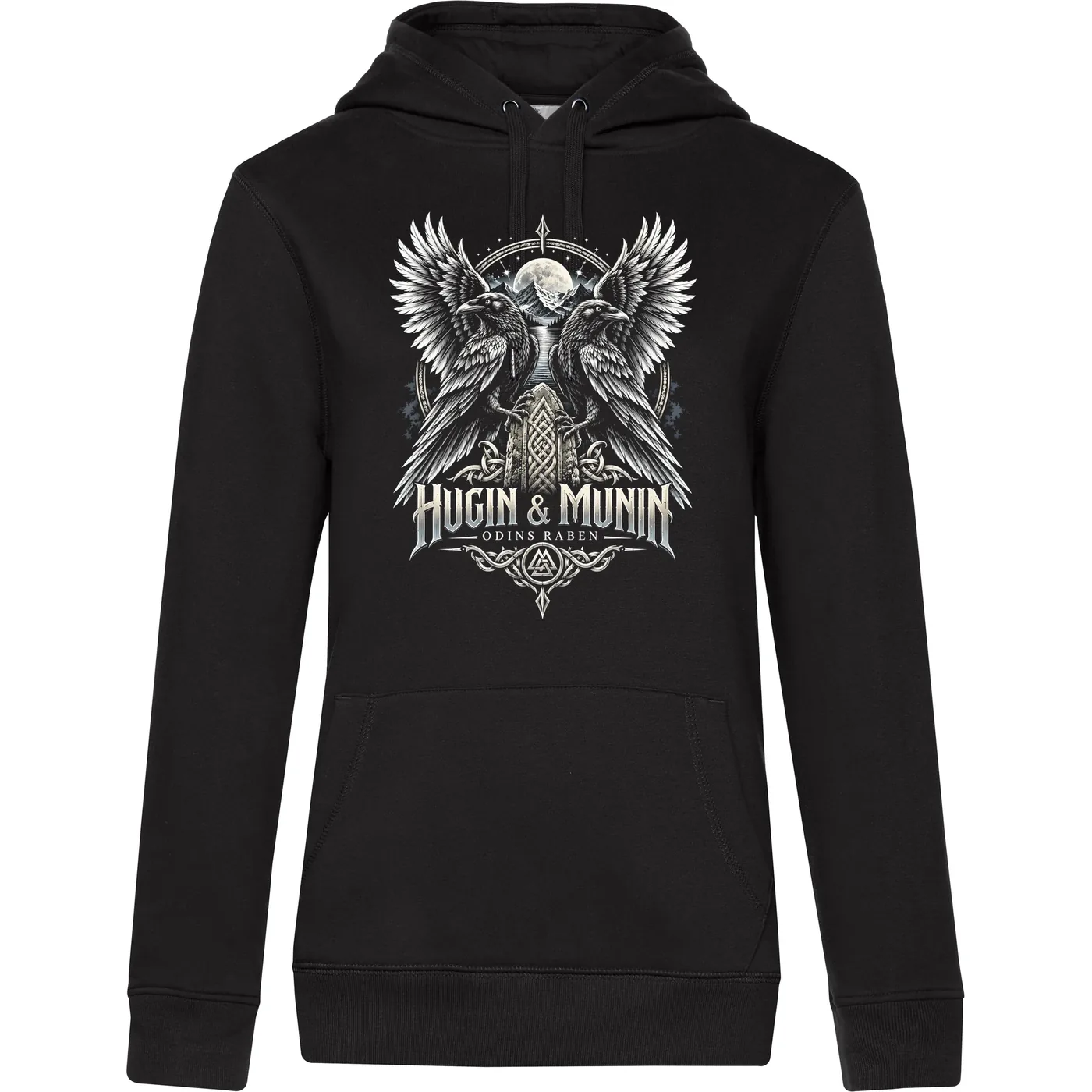 Damen Kapuzenpullover - Odins Raben, Hugin & Munin