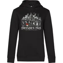 Damen Kapuzenpullover - Dresden 1945, Zum Gedenken an die Opfer - gewählte Variante