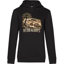 Damen Kapuzenpullover - Afrikakorps, Wüste Vorderseite